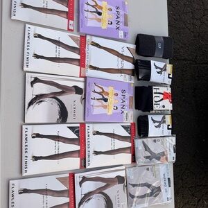 Nine West & Mixed Brands Hosiery Assortment in Black and Nude